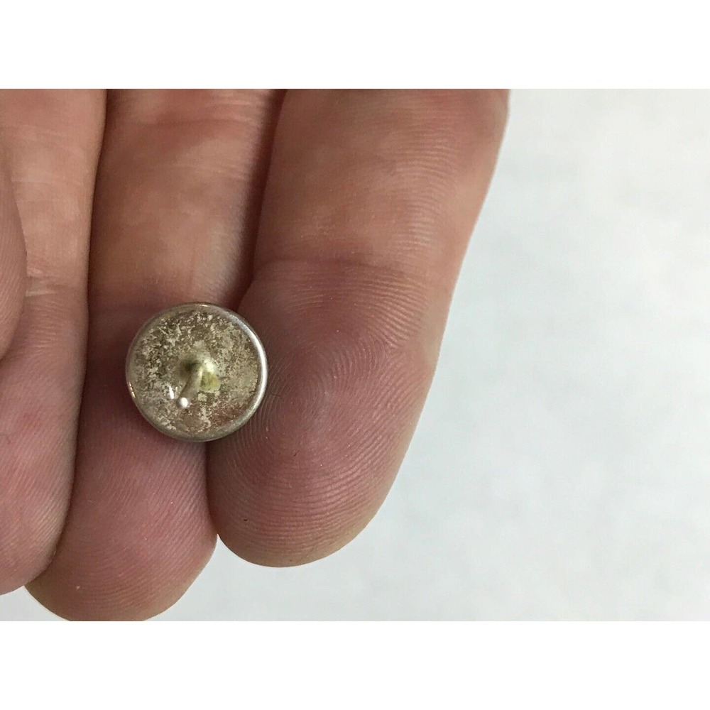 Small Black Onyx Stone Silver Button Earrings Pos… - image 7